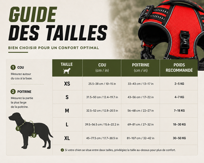 Harnais  réfléchissant & ultra-résistant pour chien