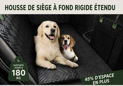 Housse de protection voiture pour chien à fond rigide offrant plus d’espace et un support jusqu’à 180 kg