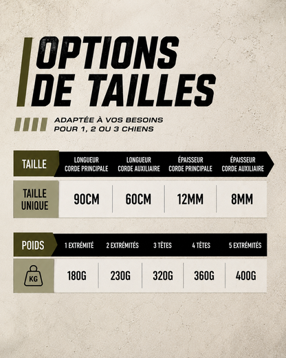 Laisse multi - Anti-noeuds - Solo, duo & trio walk