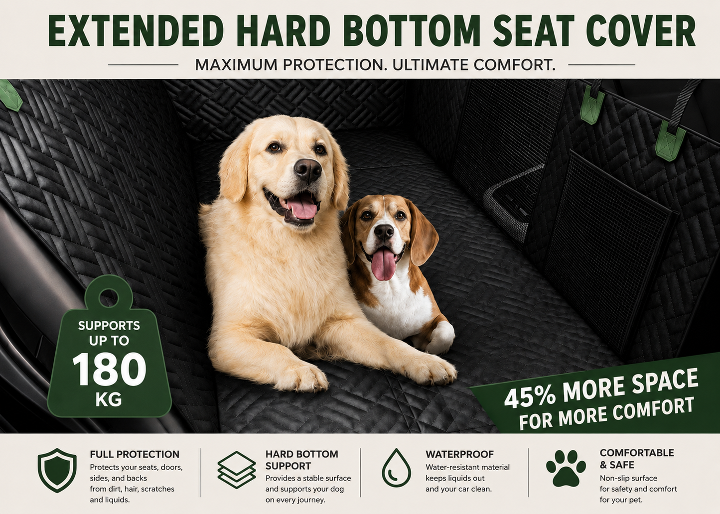 Housse de protection voiture - imperméable pour chien